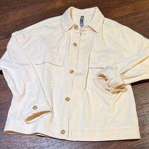 Vuori Off-White Button-Up Shirt/jacket